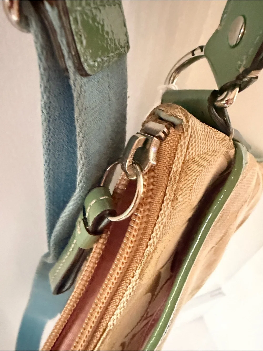 Coach Hamptons Weekend Multicolor Stripe Swingpack Crossbody (Model No. F17441)